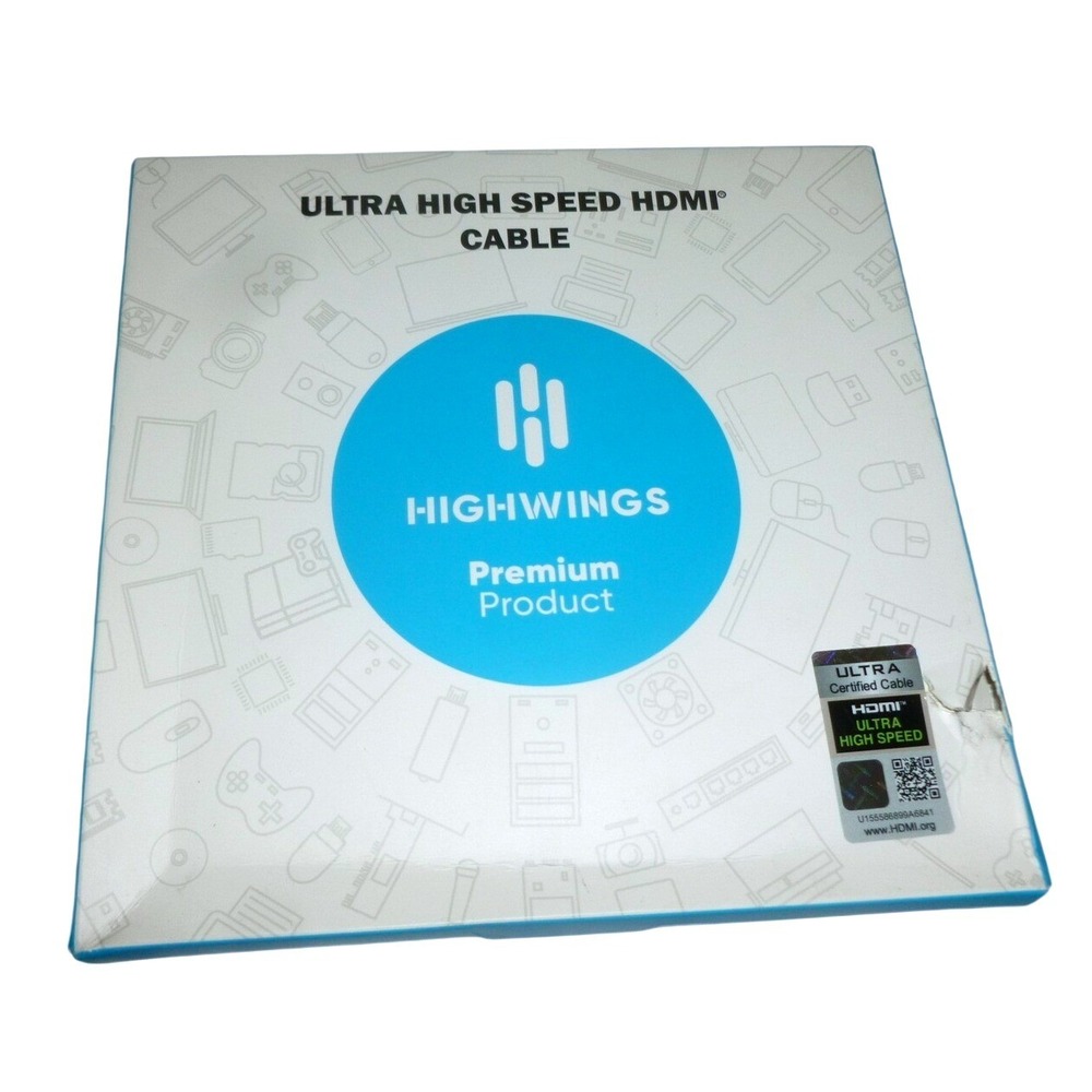 Highwings Ultra‎ High Speed HDMI Cable 8K 60Hz 120Hz 48Gbps Braided Nylon PS5 PC
